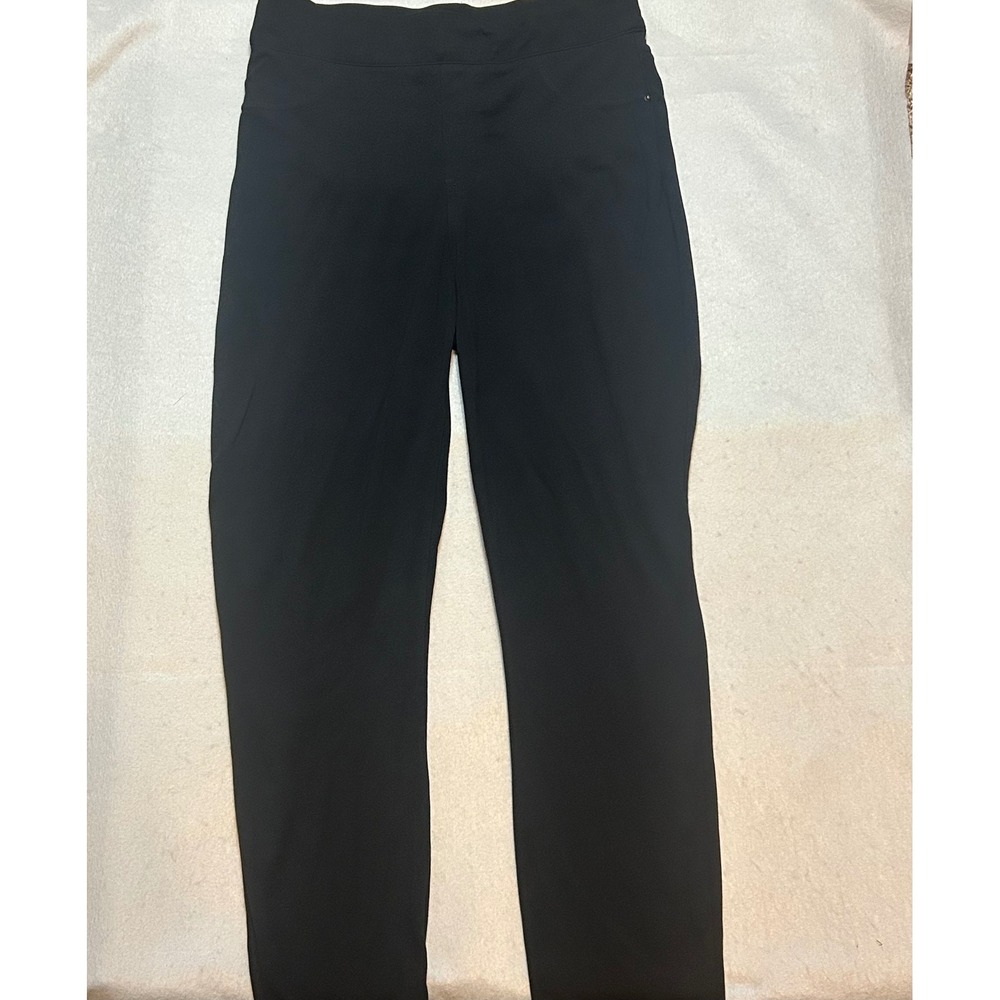 Spanx Black Stretch Pull On Pants High Rise Back Pockets XL Professional Slacks